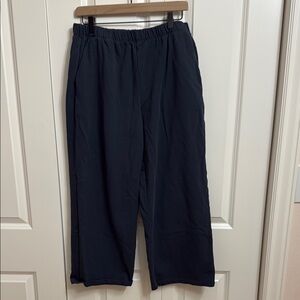 Women’s Patagonia wide legged Terry Cotton sweat pant, Navy size Large